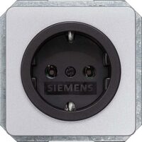 Siemens 5UH1063 DELTA profil silber Abdeckung mit Näpfchen für SCHUKO Steckdose