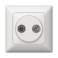 Legrand 776772 Abdeckung Antennen- Steckdose 2-Loch TV-R Creo ultraweiß