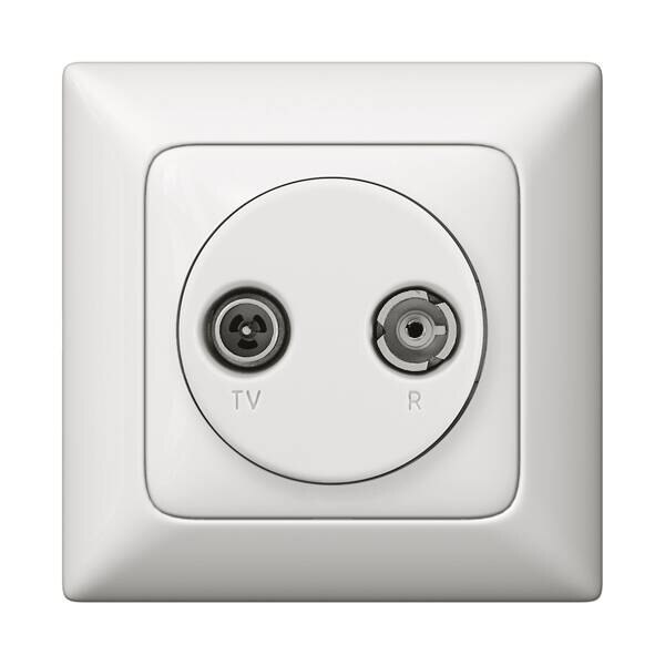 Legrand Legrand 776772 Abdeckung Antennen- Steckdose 2-Loch TV-R Creo ultraweiß