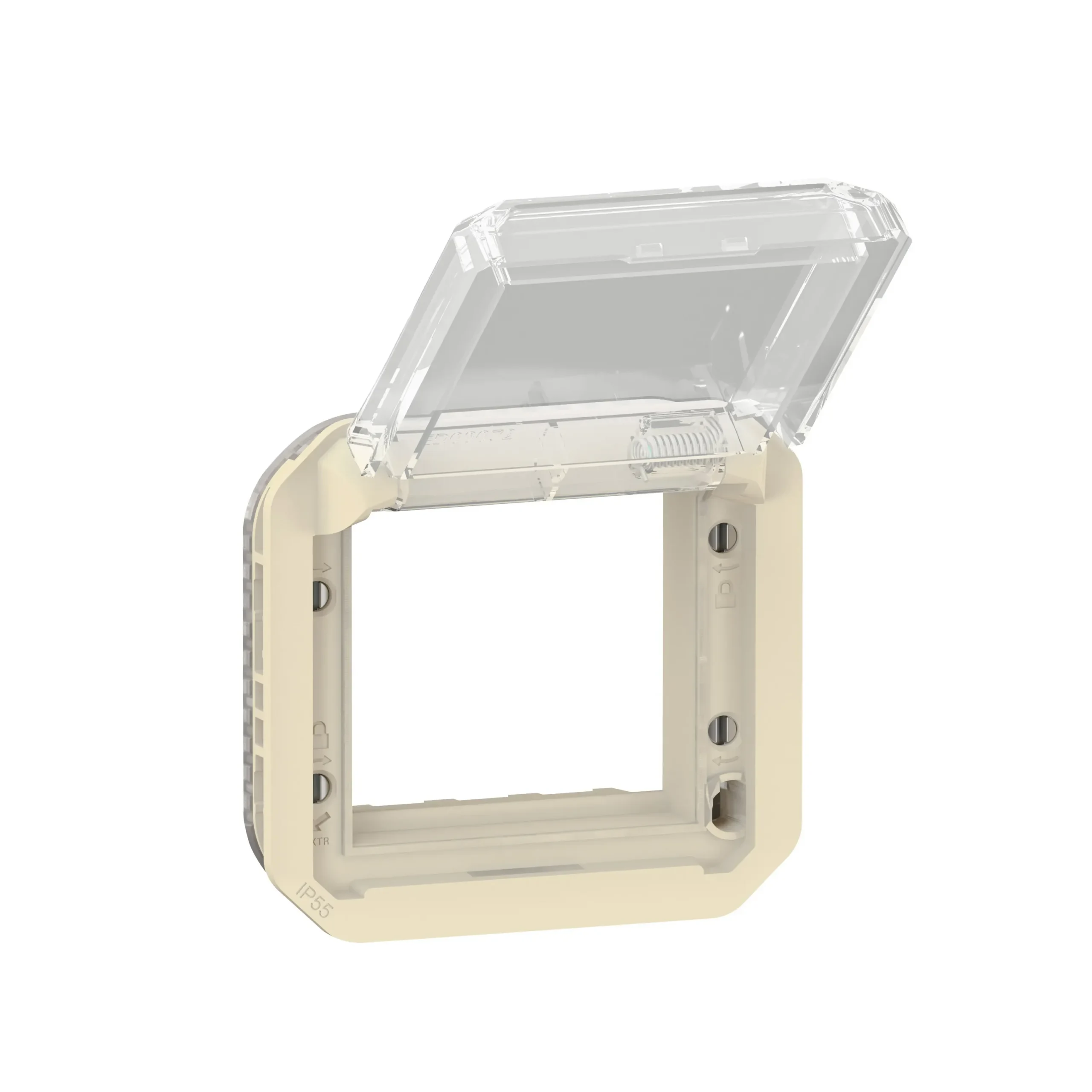 Legrand Legrand 069838L Plexo New Einsatz Mosaic Adapter mit trem Klappdeckel arbe:Beige