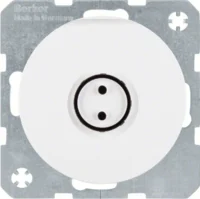 Berker SCHUKO-Steckdose pows/gl mit Klappdeckel 47442079