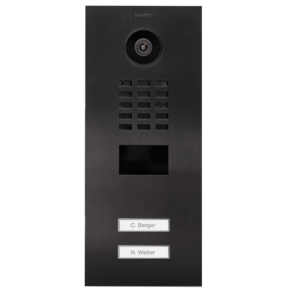 DoorBird D2102V IP Video Türsprechanlage – Titan-Optik (PVD)