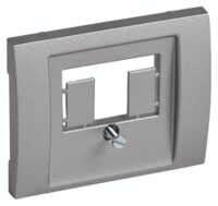 Legrand 771347 Abdeckung TDo Telefondose Galea soft Aluminium