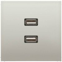 Jung MAES1153 Einsatz 2xUSB LS Edelstahl