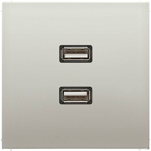 Jung Jung MAES1153 Einsatz 2xUSB LS Edelstahl