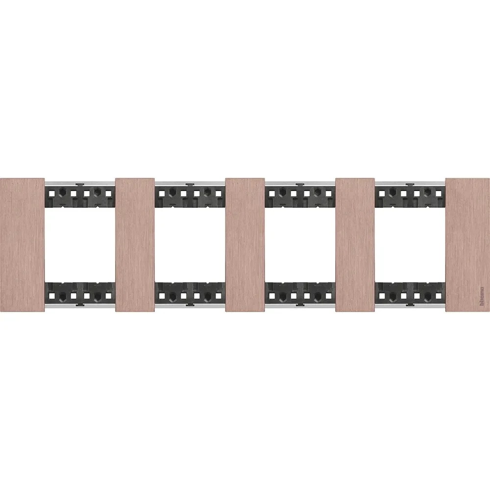 Legrand BTicino KA4802M4ZM LivingNow Abdeck- rahmen 4x2-modulig in Farbausführung Kupfer