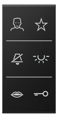Jung SI V6 A DC SWM Design-Cover Video 3fach F50 Serie AS/A graphitschwarz matt