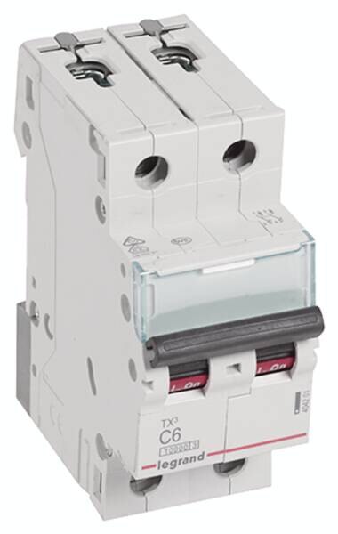 Legrand Legrand 404201 TX3 LS-Schalter C 6A 2-polig 10kA 400VAC 2TE