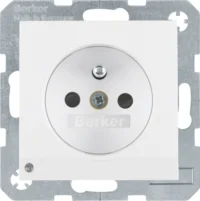 Berker Steckdose pows/gl mit Schutzkontaktstift 6765108989