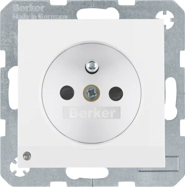 Berker Berker Steckdose pows/gl mit Schutzkontaktstift 6765108989