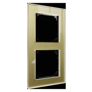 Merten Merten Echtglasrahmen 2-fach gold, M-Plan MEG4020-2341