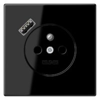 Jung LS1520F-18ASW Steckdose Frz/Belg mit USB Typ A