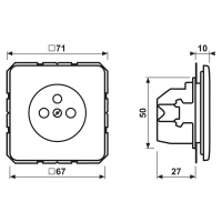 Jung Steckdose fran./belg. System CD 1520 FKI WW