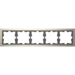 Merten Rahmen 5 fach nickelmet D-Life Metall MEG4050-6550