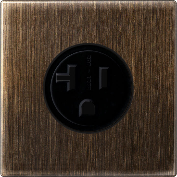 Jung Jung Steckdose US-Norm NEMA 20A 125V, Me. antik ME 2521-20 AT