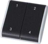 Eltako Funk-Handsender Doppelwippe alu/anth FHS4-al/anso