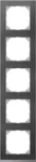 Merten Decor-Rahmen 5-fach Schiefer/aluminium MEG4050-3669