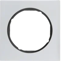 Berker Rahmen Aluminium/schwarz 1-fach, rund 10112284