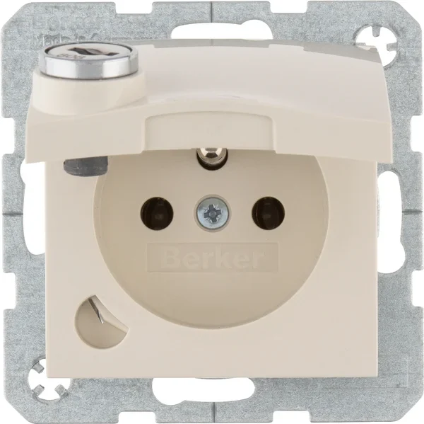 Berker Berker Steckdose mit Erdstift S.1,weiß, gl 6765118982