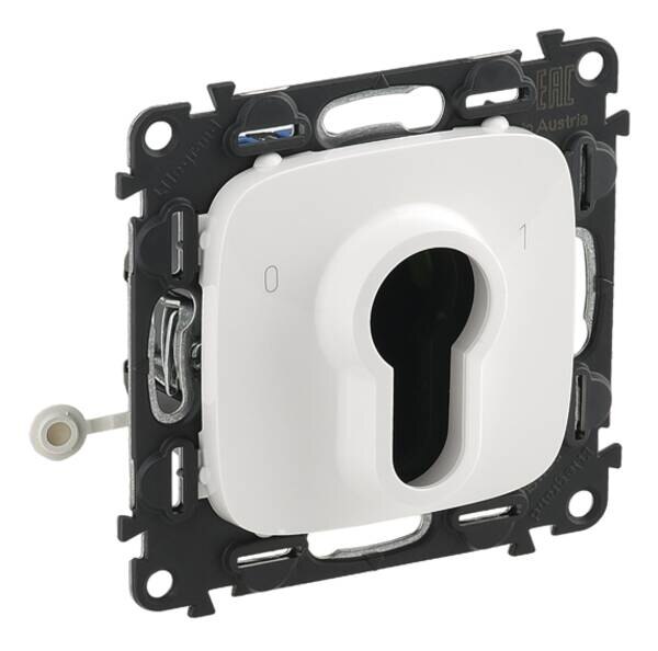 Legrand Legrand 755235 Schlüsselschalter 0-1 2-polig für DIN Halbzyl. Valena Allure ultraweiß