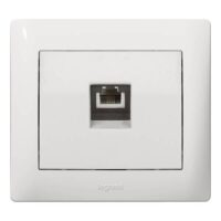 Legrand 777095 Abdeckung VDI 30° flach TAE Beschriftungsträger Galea ultraweiß