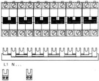 ABB Stotz S&J Sammelschienenblock Zuleitung:1Phase+N SZ-PSB56N