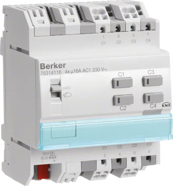 Berker Berker KNX Schalt-/Jalousieaktor 4-/2-fach C-Last 16A 75314116