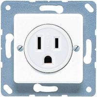 Jung 121-15 WW Steckdose US-Norm NEMA 15 A 125V ~ Schraubklemmen o.Krallen
