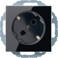 Jung SCHUKO-Steckdose sw 16A 250V 45Grad A 520-45 KI SW