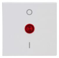 Kopp 491972004 HK07-Flächenwippe 2-polig mit Linse rot Farbe:reinweiß