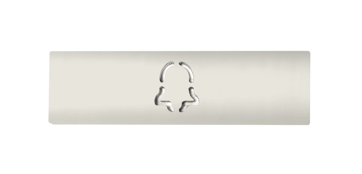 Doorbird DoorBird D21x Namensschild für eine Ruftaste, Glockensymbol – RAL 9010