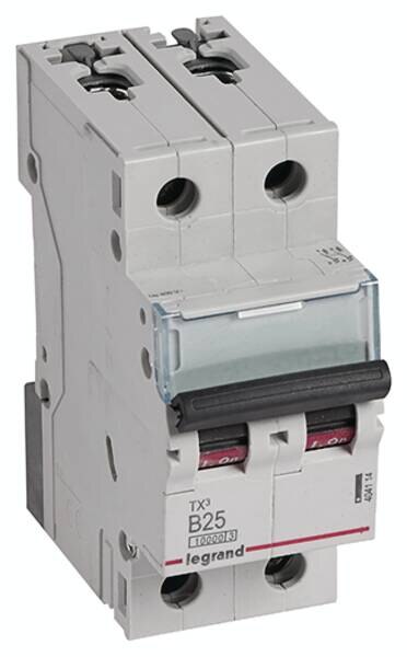 Legrand Legrand 404114 TX3 LS-Schalter B 25A 2-polig 10kA 400VAC 2TE