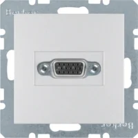 Berker Steckdose VGA mit Klemmen, aluminium matt 3315411404