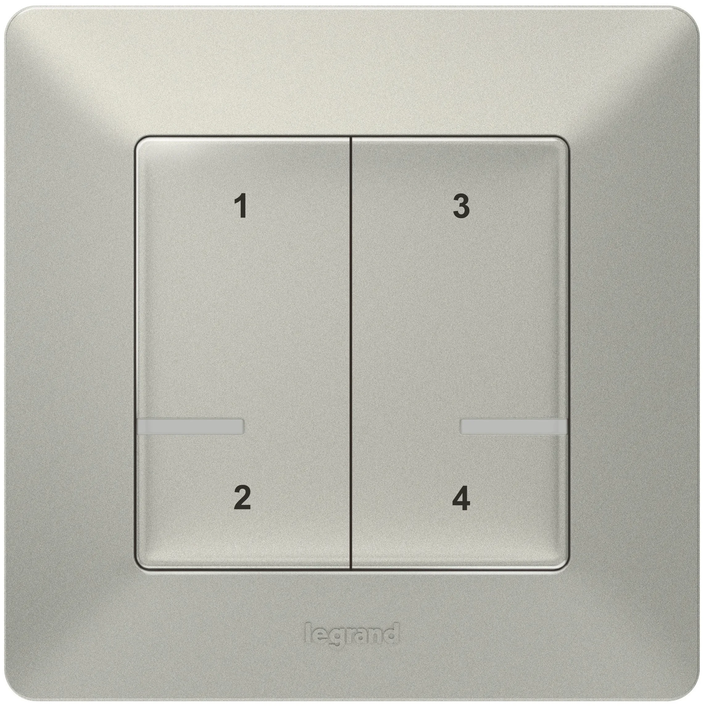 Legrand Legrand 752368 Szenenschalter m.4 Tasten Valena Life with Netatmo Aluminium