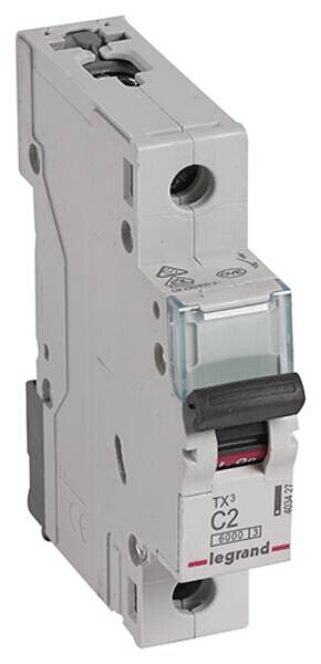 Legrand Legrand 403427 TX3 LS-Schalter C 2A 1-polig 6kA 230/400VAC 1TE