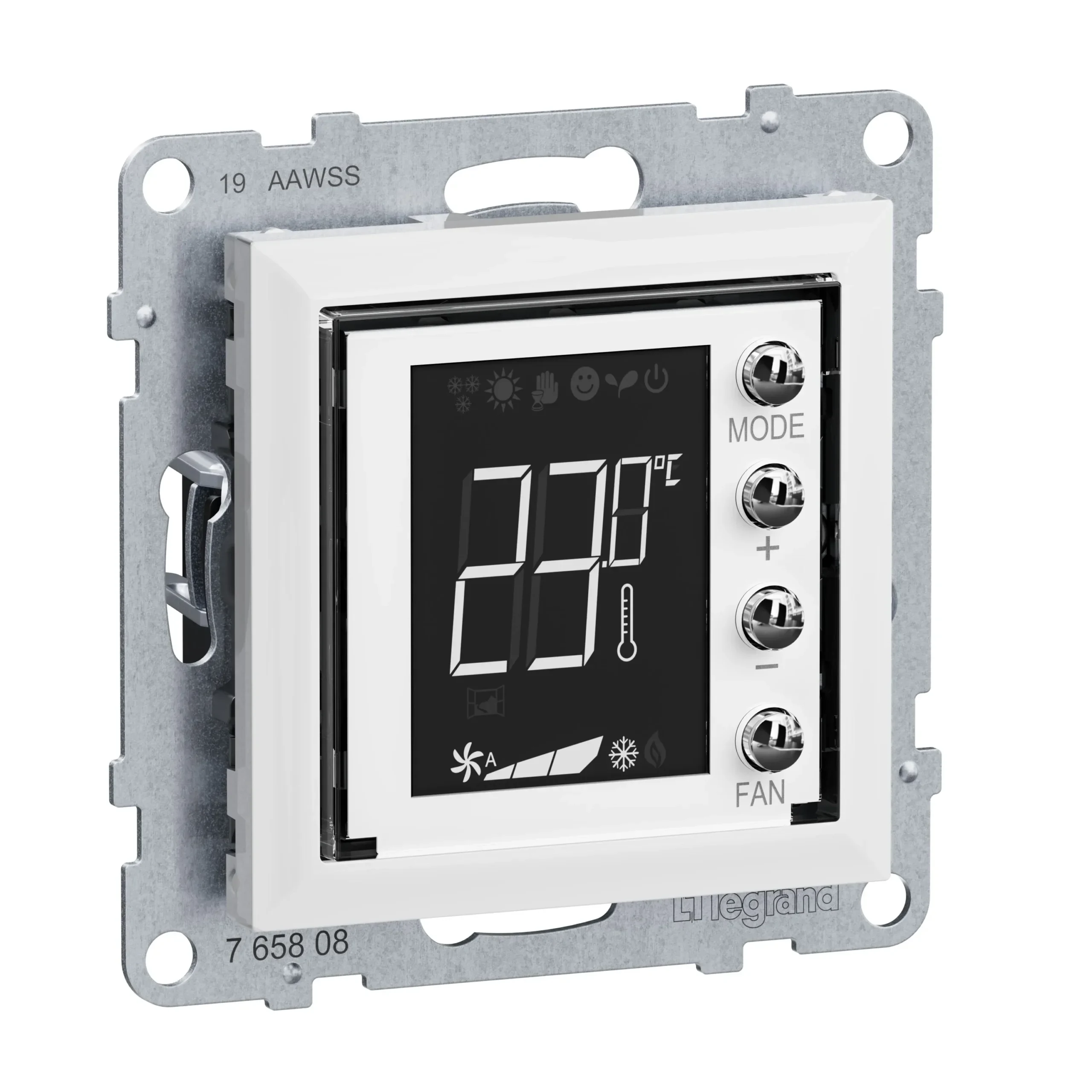 Legrand Legrand 765608 Seano MyHome Thermostat m Display mit Abdeckung in der Farbe