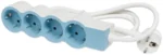 Legrand 694554 Flache Steckdosenleiste 4xSDO 1,5m Kabel Soft Blue
