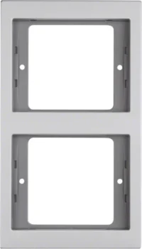 Berker Rahmen aluminium 2-fach senkrecht 13237003