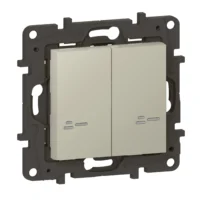 Legrand 863908 Niloe Step with Netatmo Wandsender Licht 2-Fach Sand