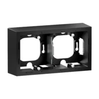 Legrand 765399 SEANO APgehäuse 2-fach in der Farbausführung Schwarz lackiert