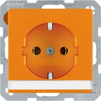 Berker SCHUKO-Steckdose mit Beschriftungsfeld 47506007