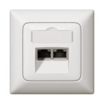 Legrand 776758 Abdeckung RJ45 C5 Kategorie6 Beschriftungsträger Creo ultraweiß