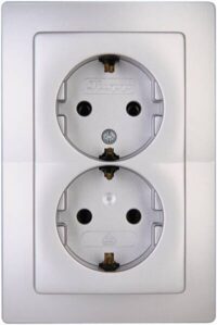 Kopp 941120003 SchutzkontaktSteckdose2-fach oh. Ki HK05 silber