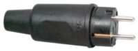 Kopp 179516054 Schuko-Vollgummistecker f.3x2,5qmm IP44 schwarz