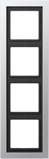 Jung Rahmen 4-fach alu lackiert waage/senkrecht ALD 2984-L