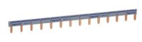 Legrand 404937 Stiftkammschiene 1-polig 57TE 1m 16qmm schwarz/blau