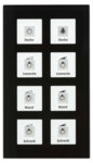MDT Technologies KNX RF+ Funk Glastaster 8-fach, schwarz, RF-GTT8S.01