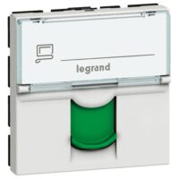 Legrand 076524 Datendose 1xRJ45 Kategorie6A STP 2-modulig ultraweiß/grün