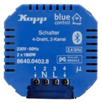 Kopp 864004028 Blue-control Schaltaktor Serienschalter 2-Kanal 4-Draht