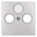 Kopp 335020188 Abdeckung für Ant steckd.3-fach TV RF SAT M3x13,M3x16,M3x25 Paris silber